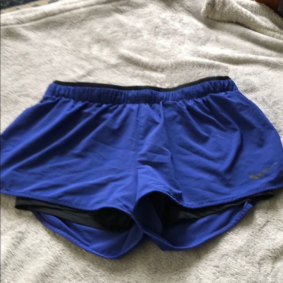 Pants - Blue nike shorts